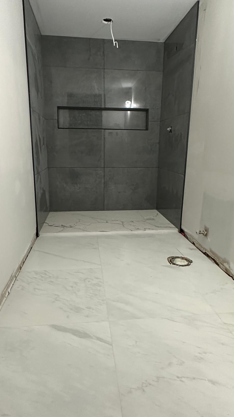 Herringbone tile in an entry